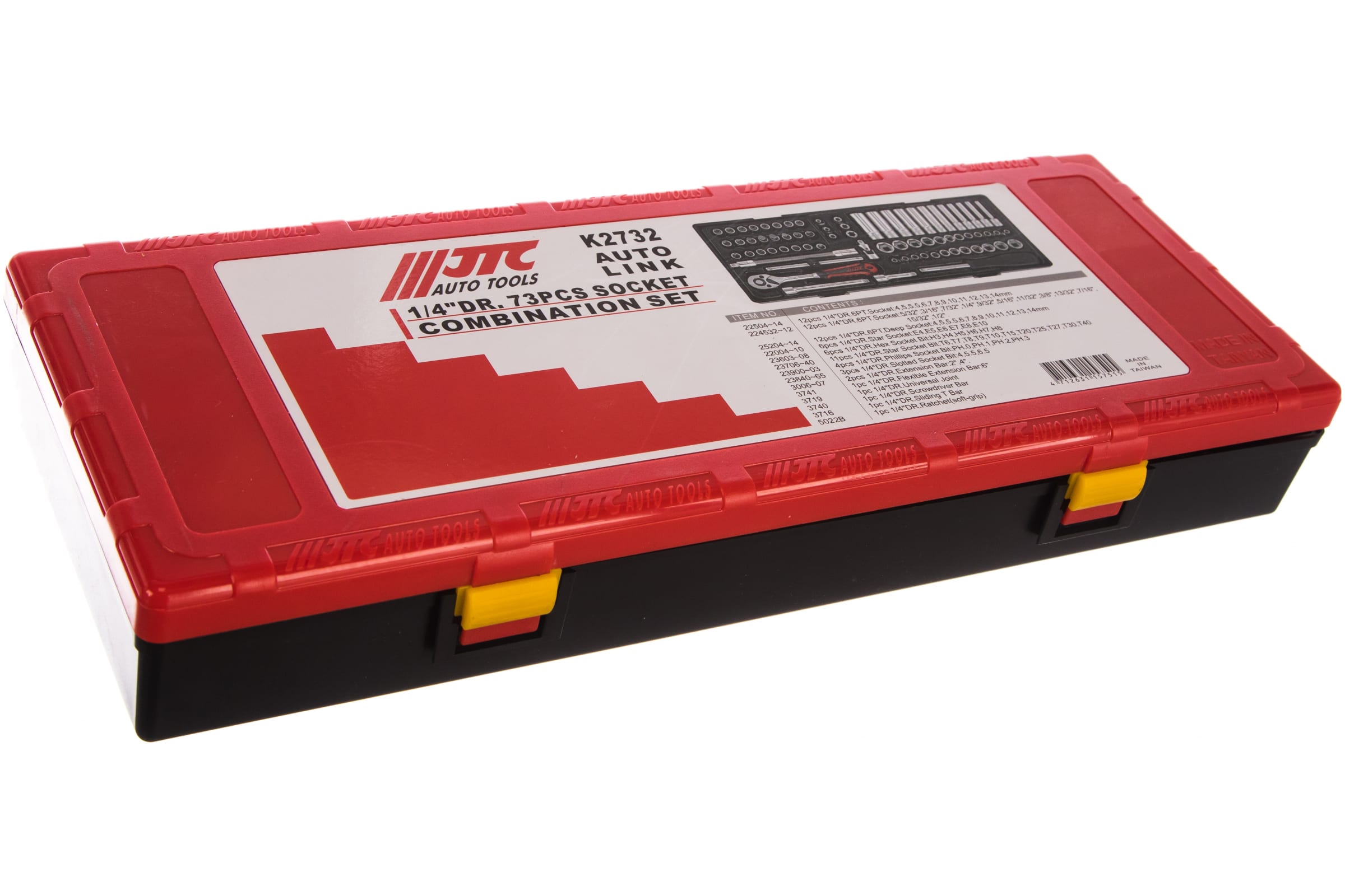 Набор торц.гол. 73пр 1/4" 6гран (4-14мм) JTC-K2732