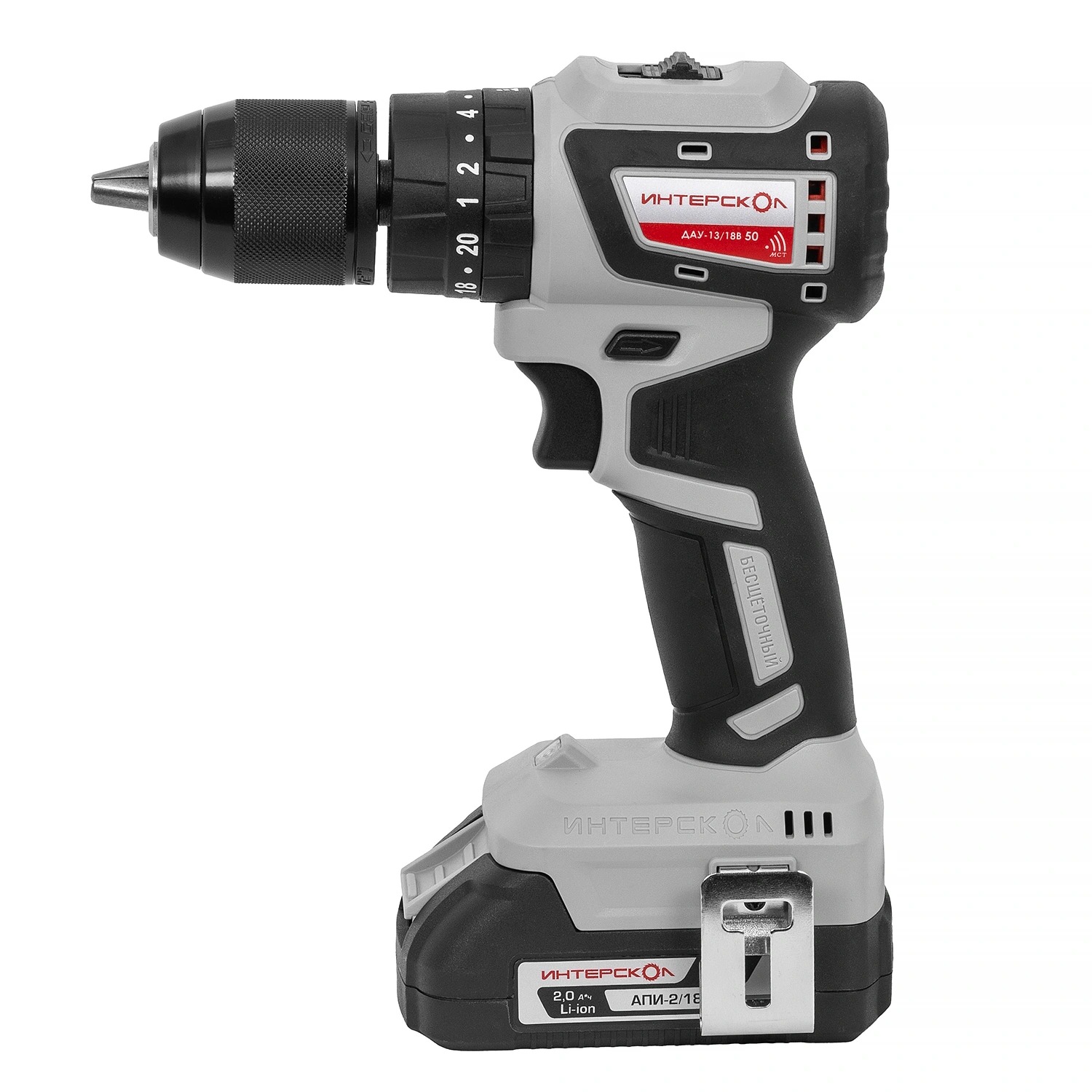 Акк. дрель ДАУ-13/18В 50 Li-ion 2,0Ач (2акк. з/у, кейс) АПИ Интерскол 802.2.2.70