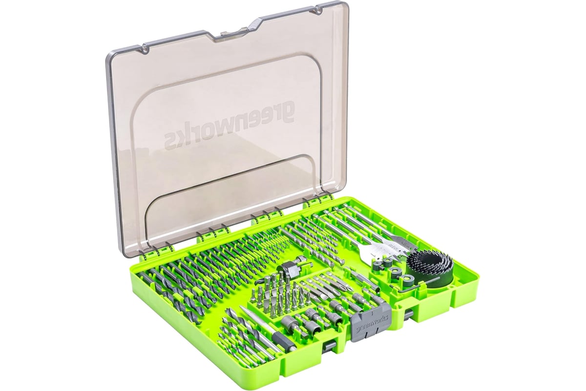 Набор бит, сверл и коронок 90 предм. GreenWorks 2944607