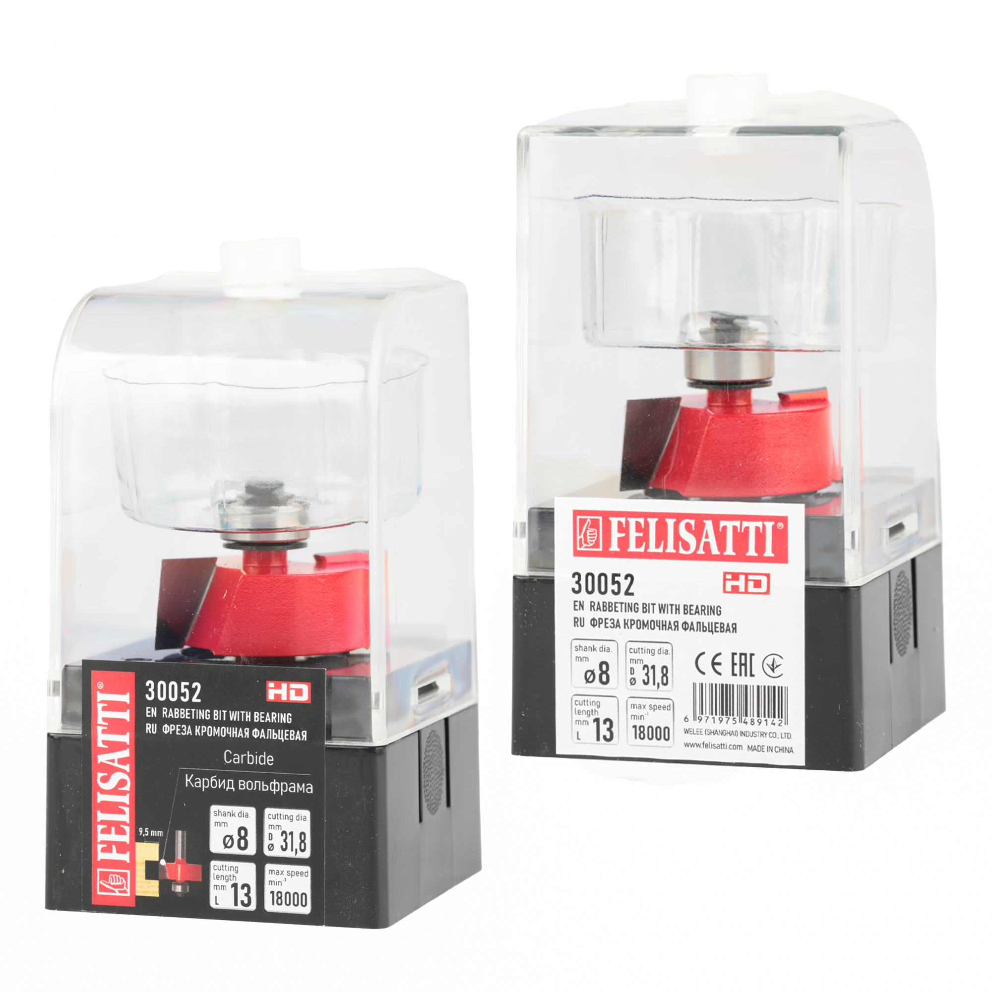 Фреза кром. фальц. 31.8х13, хв. 8мм Felisatti art.30052