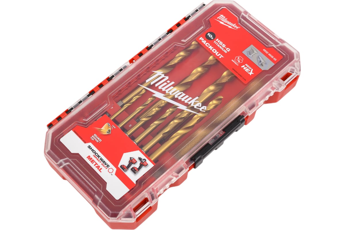 Набор зимний № 2 Сверла мет 10пр + Очки AS/AF Milwaukee (4932493865+4932471884)