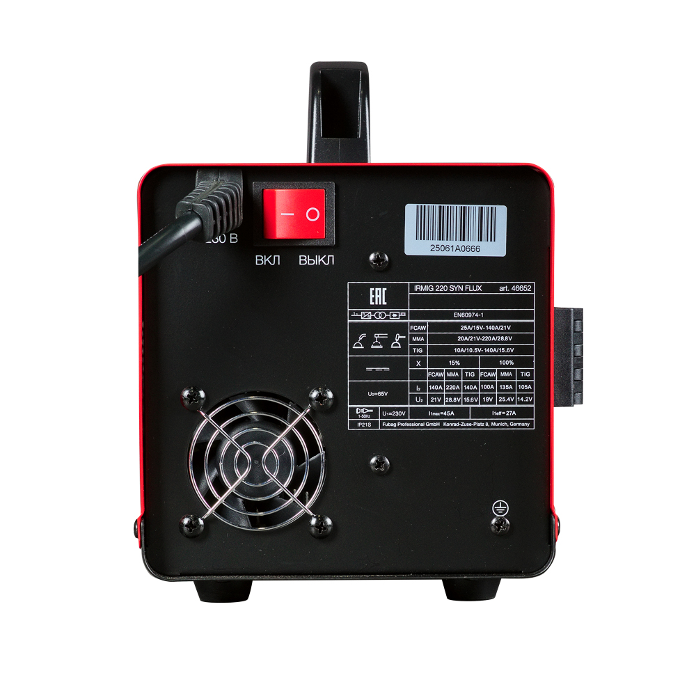 Свар.полуавтомат IRMIG 220 SYN FLUX 46652 FUBAG
