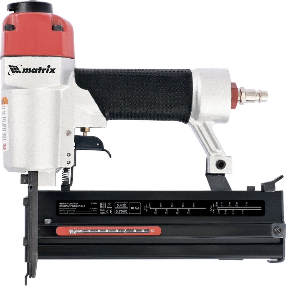 Нейлер пневм.д/гвозд.18GA L=10-50 скоб 18GA L=13-40мм  MARTIX 57426