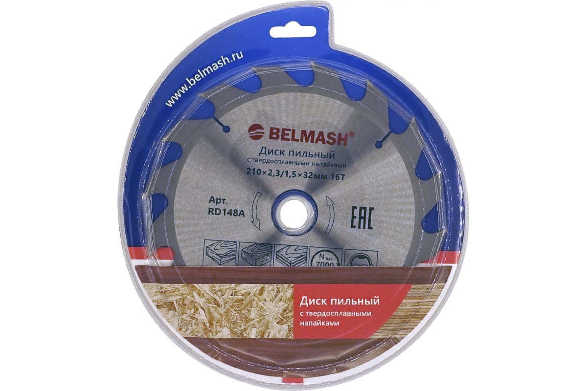 Диск/пил 210х2,3/1,5х32/30 16Т дер. BELMASH RD148A