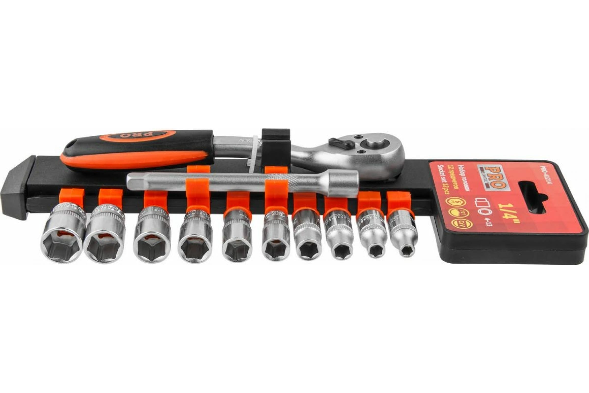 Набор гол.12пр 1/4" 13мм PRO STARTUL PRO-41214