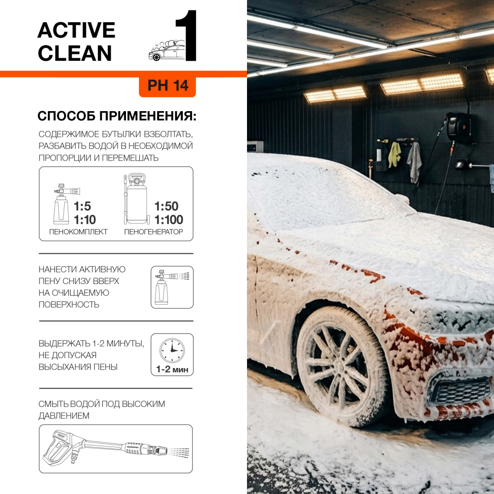 Шампунь д/бесконтактной мойки ACTIVE CLEAN 1л DAEWOO DAWS 110