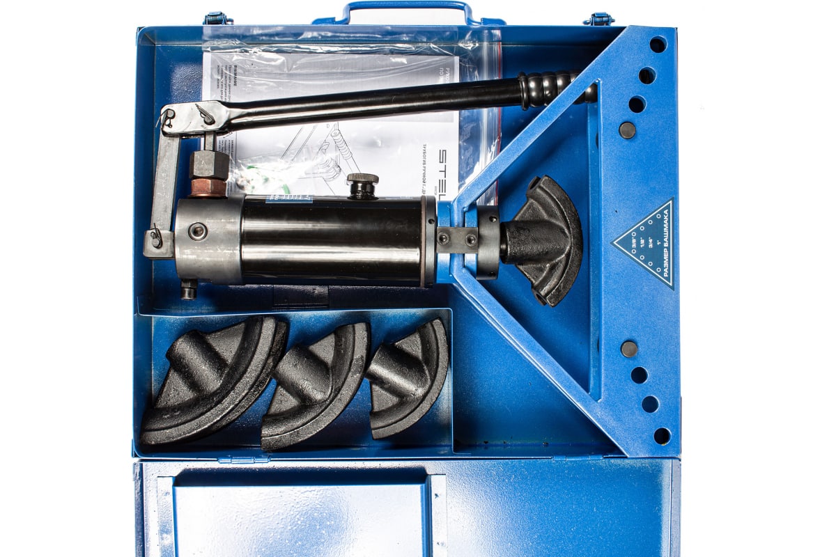 Трубогиб гидравл. 1/2"-1" 6т+башмаки STELS 18146