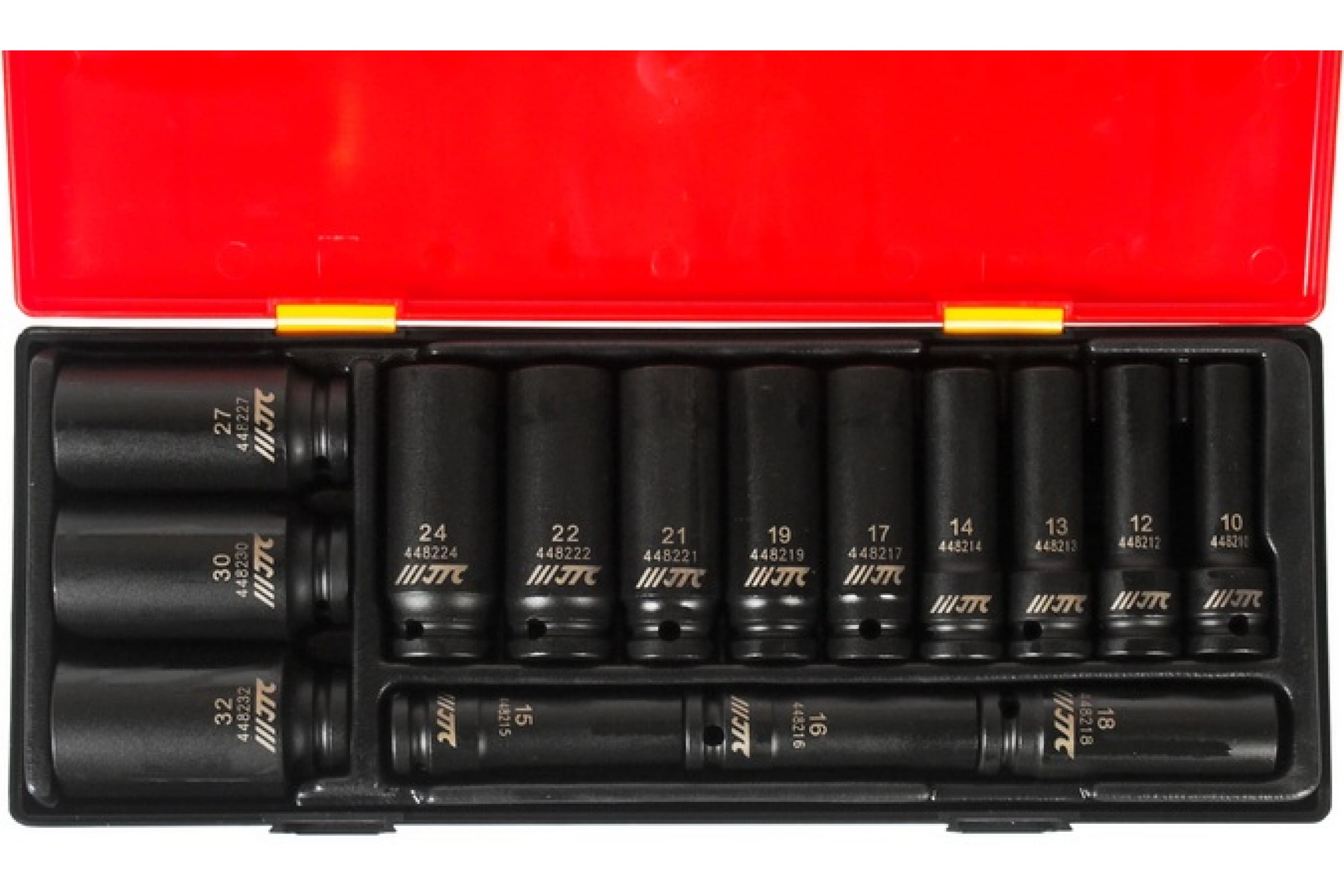 Набор гол. 15пр 1/2" 6гран (10-32) JTC-K4151 (в кейсе)