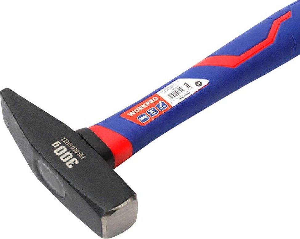 Молоток слесарный 300гр фибергл. рук. Workpro WP241022