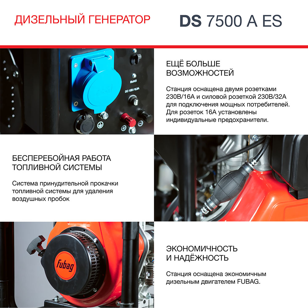 Генератор диз. DS 7500 A ES FUBAG 646234