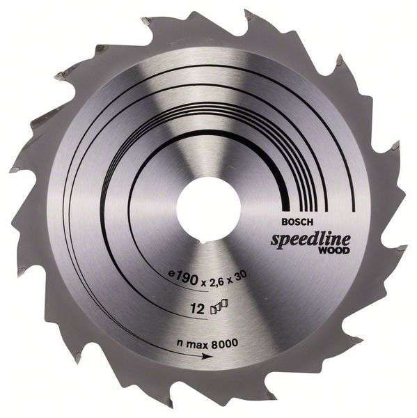 Диск пильный 190х30х12 SPEDLINE BOSCH 2608640800