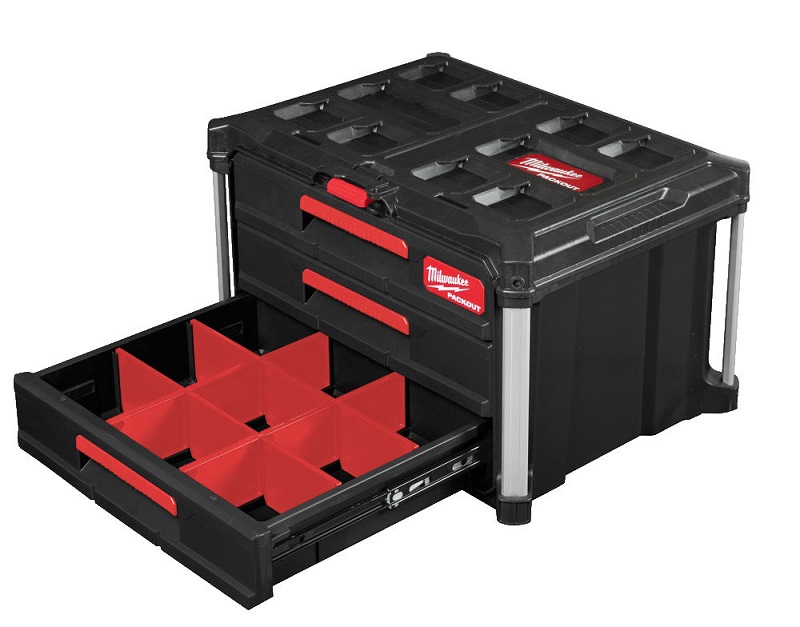 Ящик PACKOUT с 3-мя выдвижн. Milwaukee 4932472130