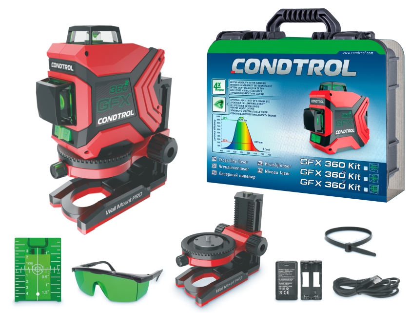 Лаз.нивелир GFX 360-2 Kit CONDTROL 1-2-403