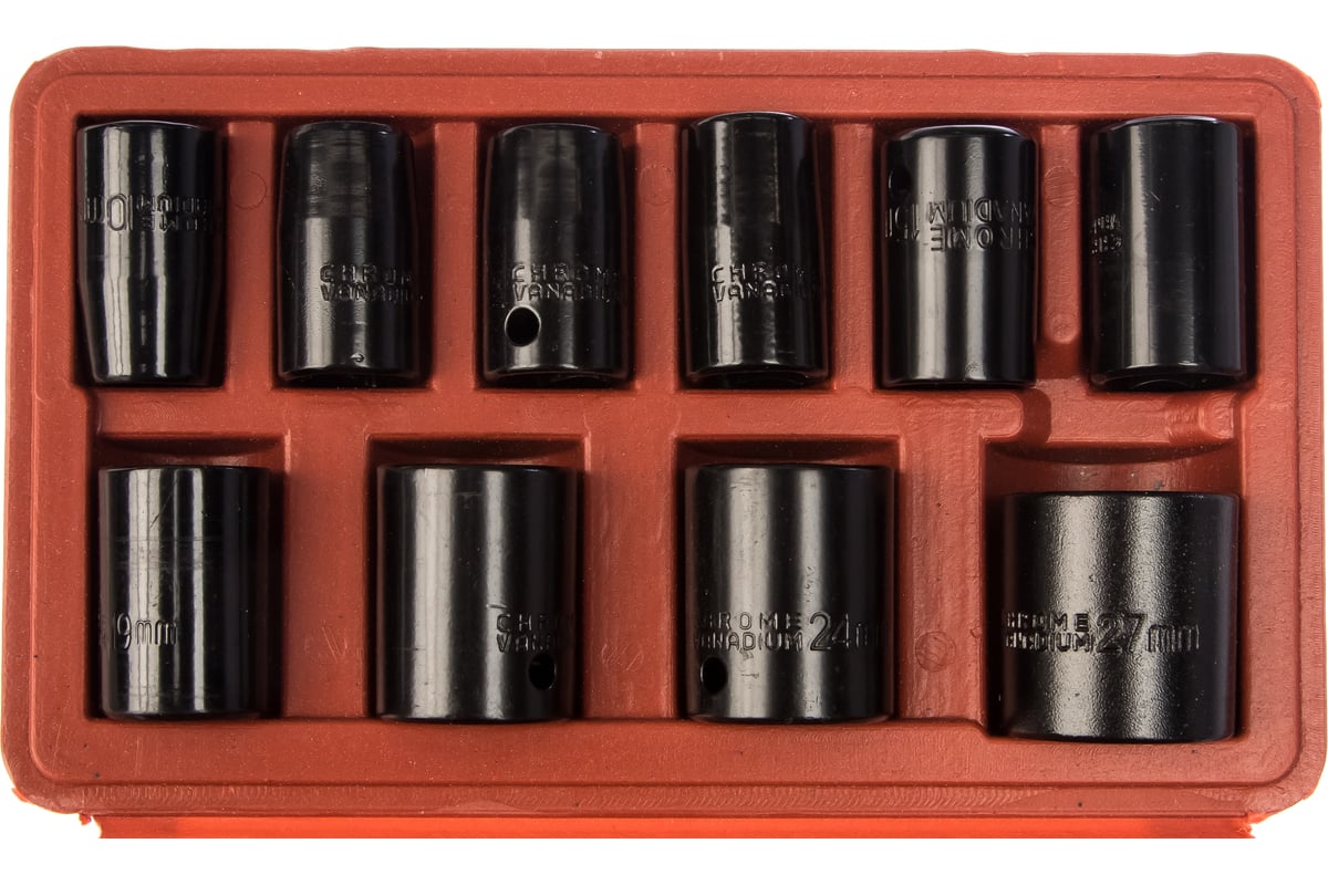 Набор ударн.гол. 10пр 1/2" (10-27мм) PATRIOT 830902033