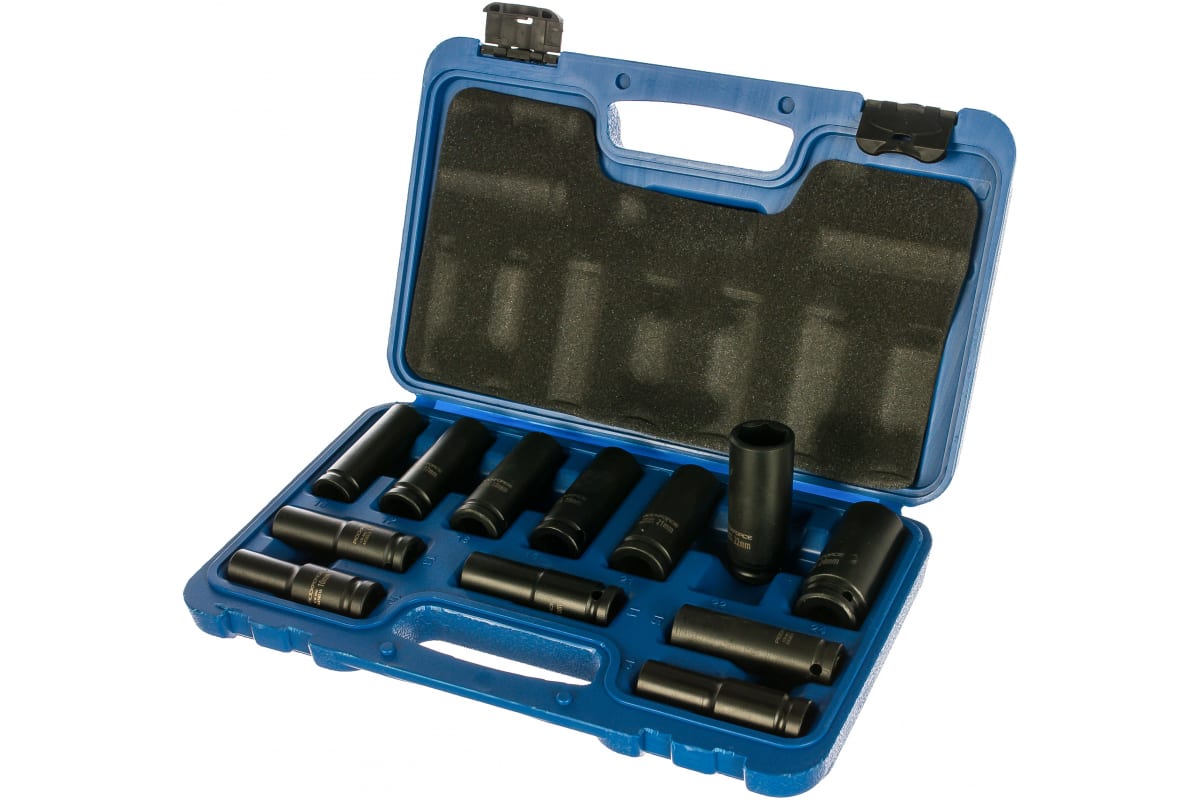 Набор гол. 12пр 1/2" 6гран. ударн. глубоких (10-24мм) ROCKFORCE RF-4127-5MPB