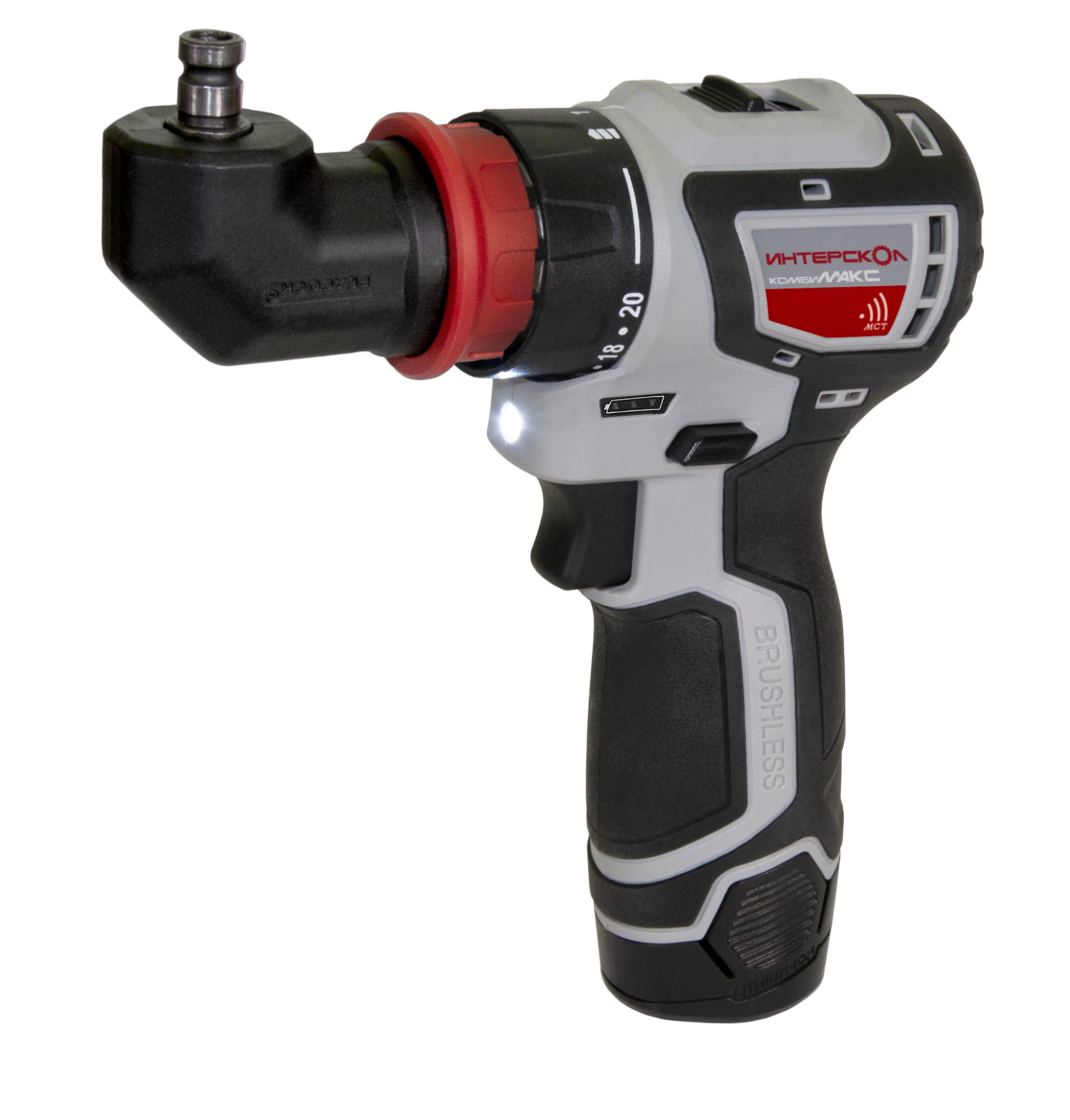 Акк. дрель ДА-10/12В 36 КомбиМАКС Li-Ion, сумка, 2 аккум. 2,0Ач, патрон св. Интерскол 687.2.2.77