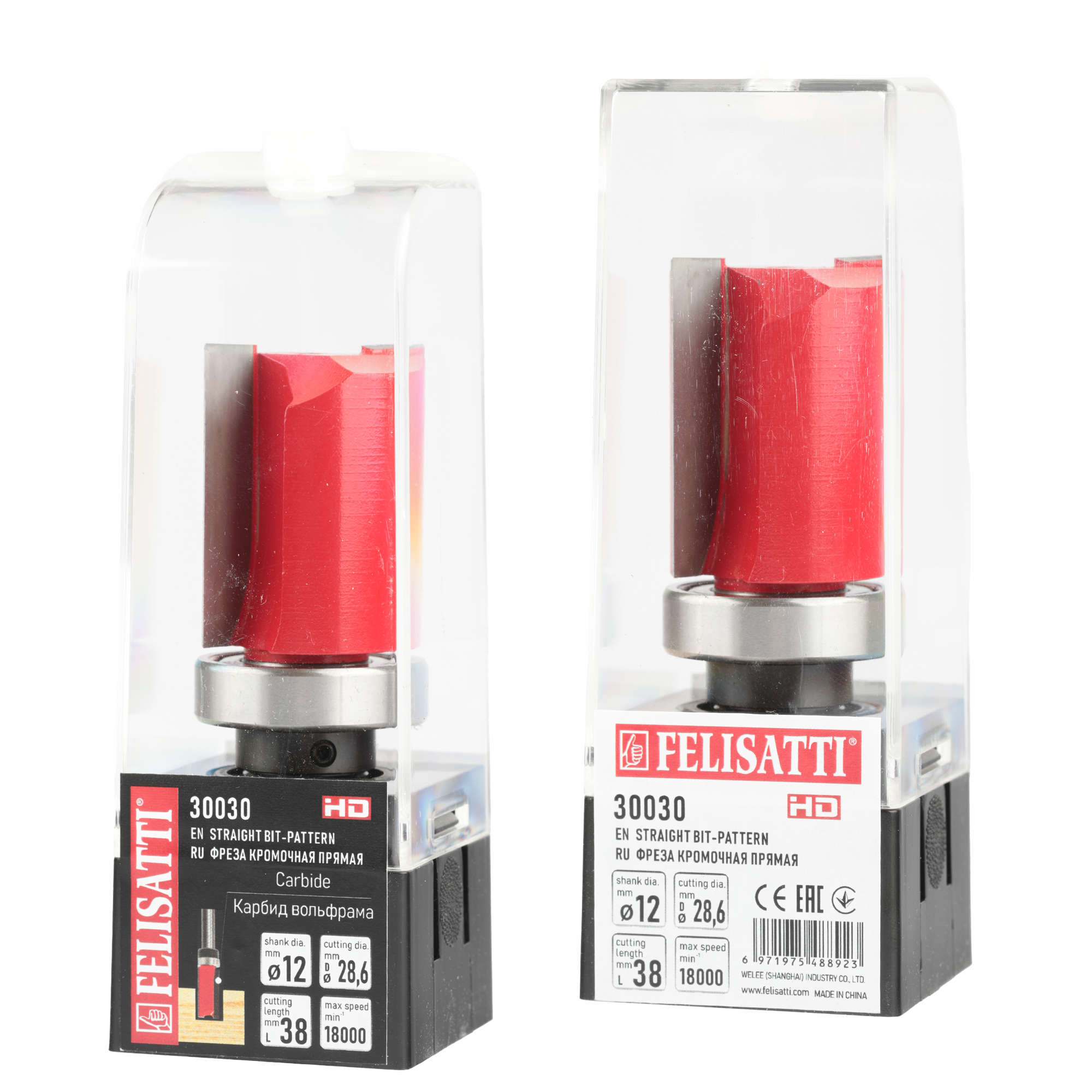 Фреза кром. прям. 28.6х38, хв. 12мм Felisatti art.30030