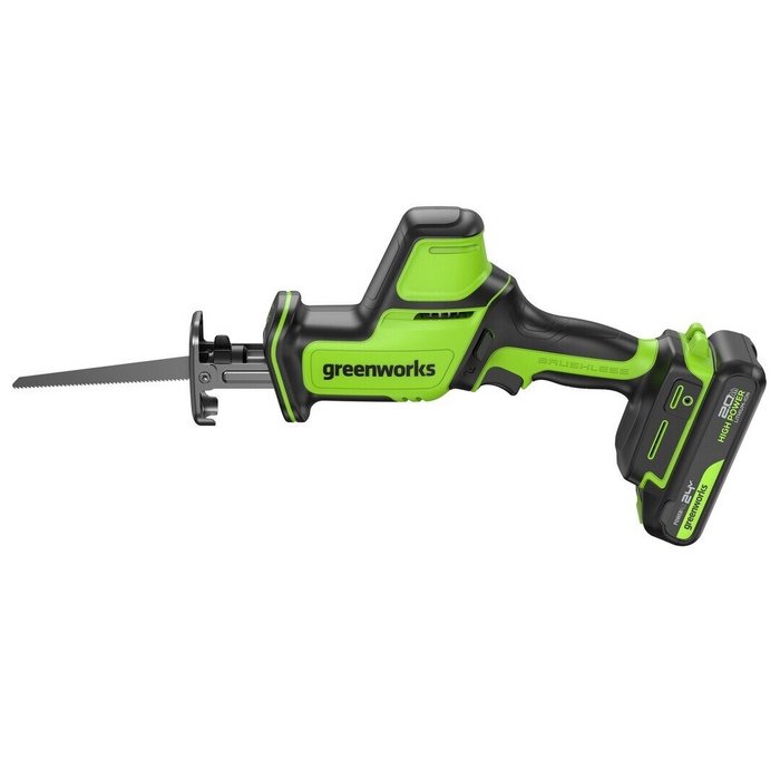 Сабельная пила акк. GreenWorks GPT-CRS-25 24V, 2Ач и З/У бесщет. 1200507CUA