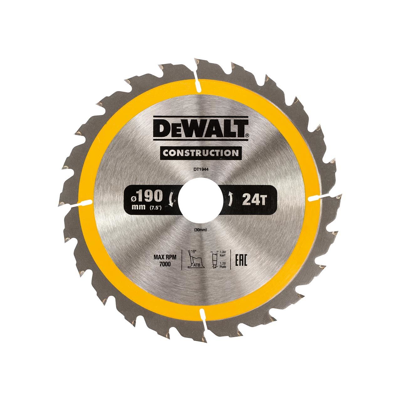 Диск/пил 190х30 18z дер. DT1943-QZ DeWALT