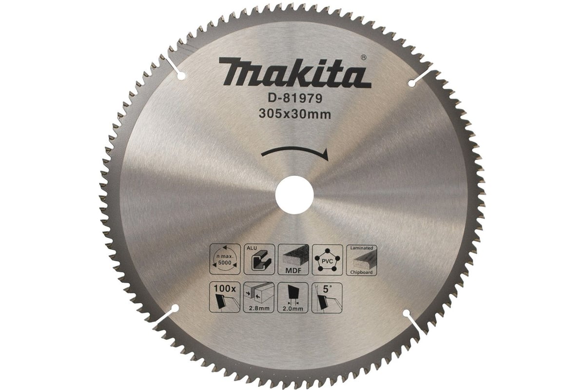 Диск/пил 305х30х2.8/2 100Т (ал/дер/пл) Makita D-81979