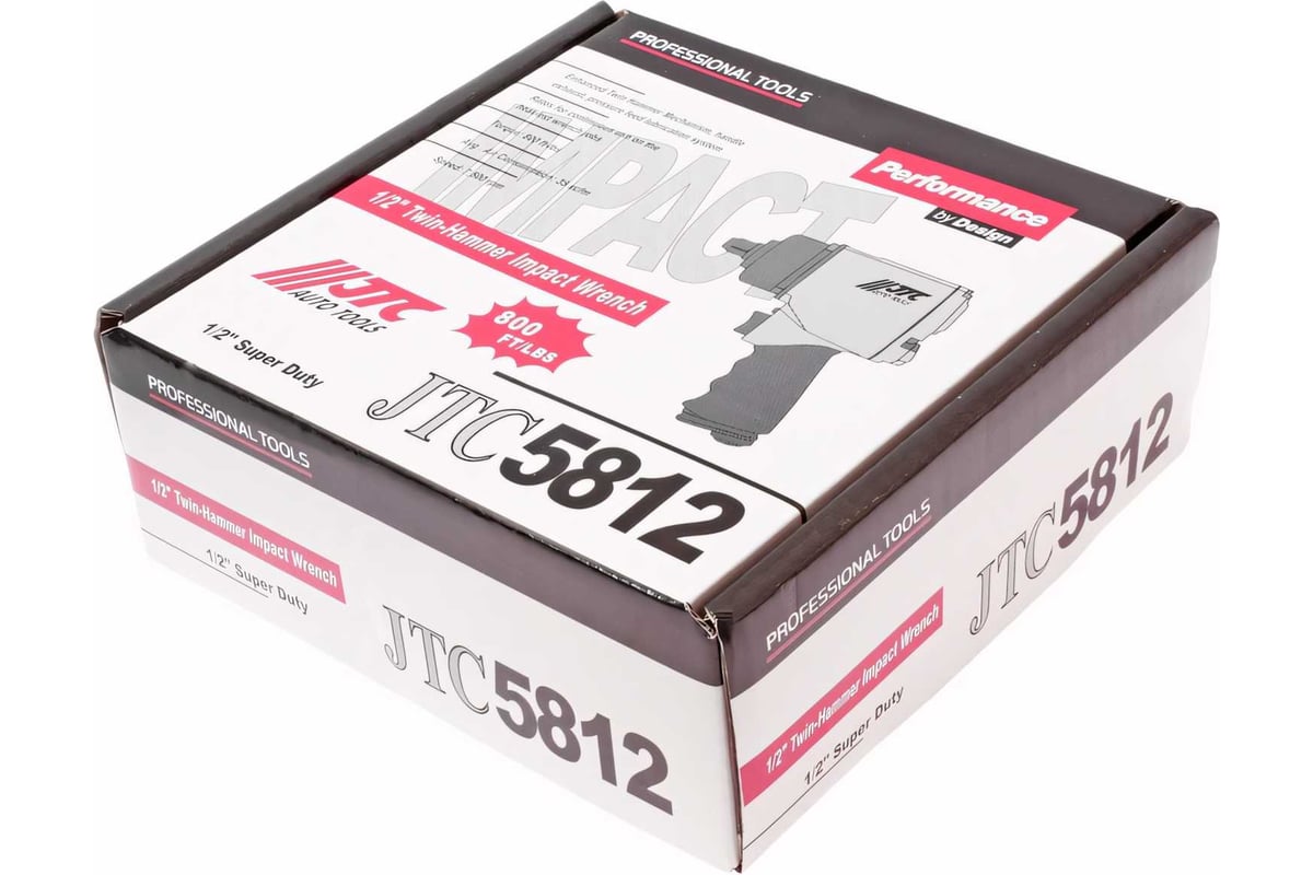 Гайковерт пневм.ударн.усил 1/2''(1085 Nm) 90-120PSI, JTC-5812