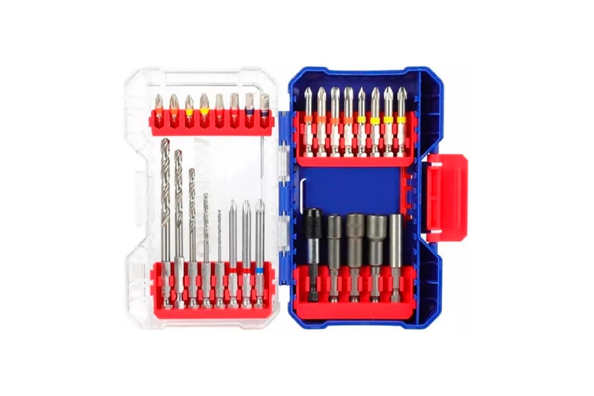 Набор сверл и бит HSS (29шт, ABS-КЕЙС) Workpro WP409012