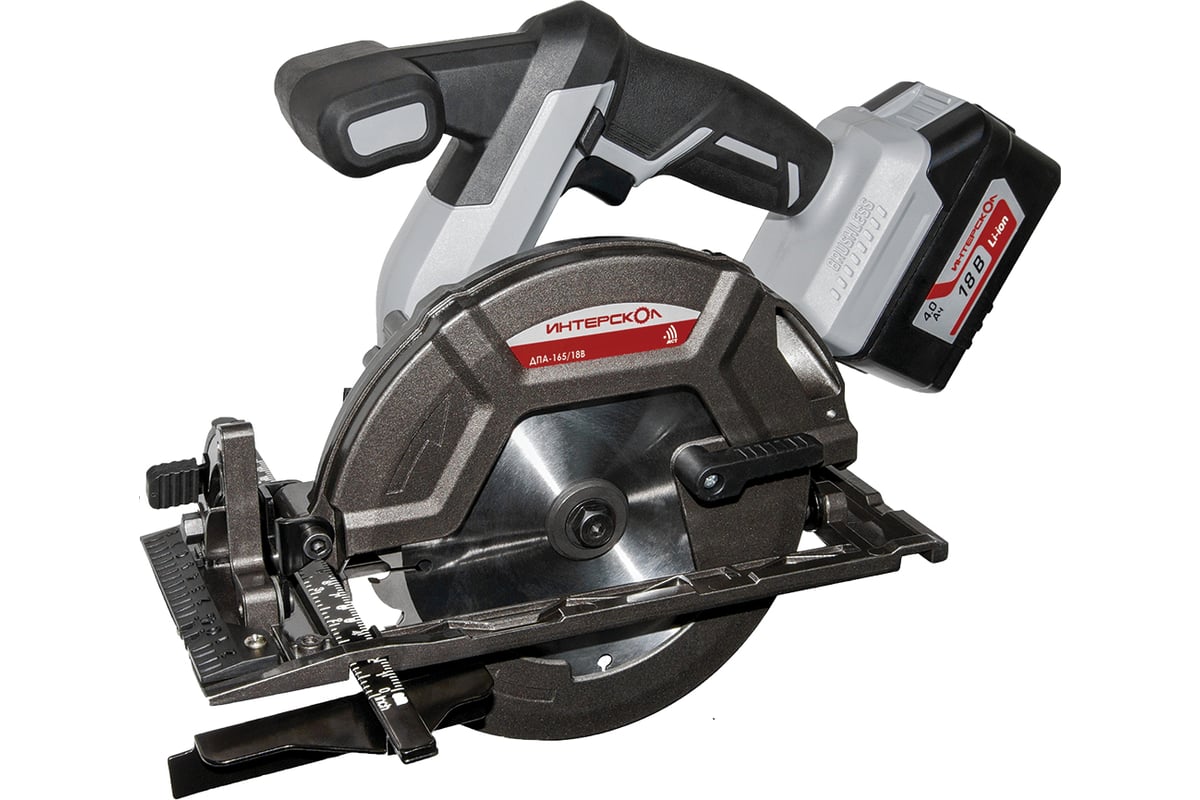 Акк.пила диск. ДПА-165/18ВM Li-ion (1акк.4,0А/ч.ЗУ) АПИ Интерскол картон 762.4.1.70