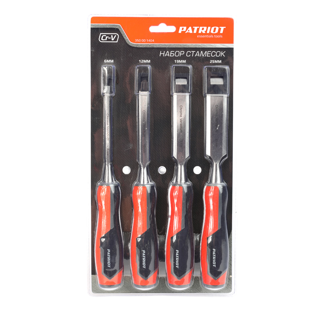 Набор стамесок PATRIOT CHP-S4 CrV 4пр. (6,12,19,25мм) 350001404