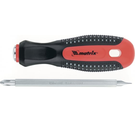 Отвертка Matrix SL6,0/PH2 мм, Fusion CrV 3к рукоятка "anti slip" 11451