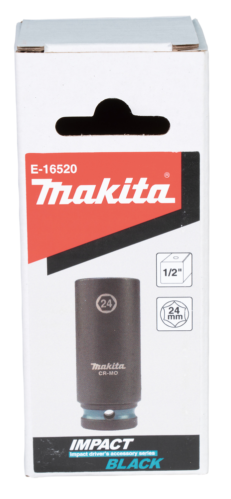 Головка 6гр 1/2"х 24 уд. удлин. Impact Black Makita E-16520