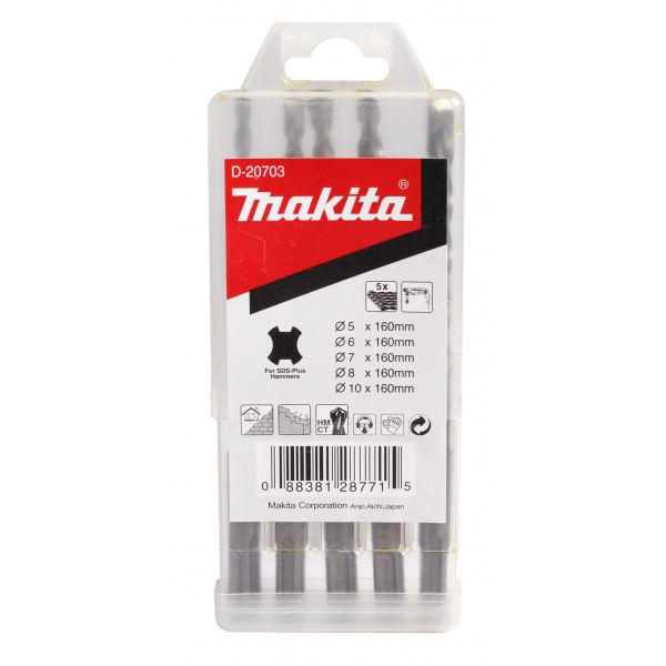 Набор буров SDS+ 5шт Makita D-20703