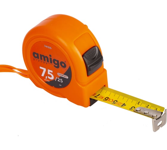 Рулетка  7,5м/25мм Grande Amigo 74106