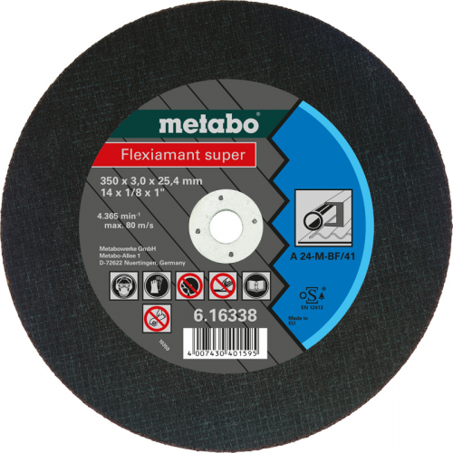 Круг отрез.сталь 350х3,0х25,4 Flexiamant S Metabo  616338000