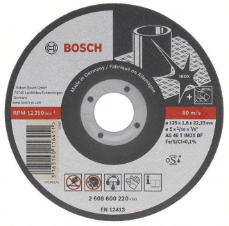 Круг отрез. нерж. 115х1х22,2 BOSCH 2608602220