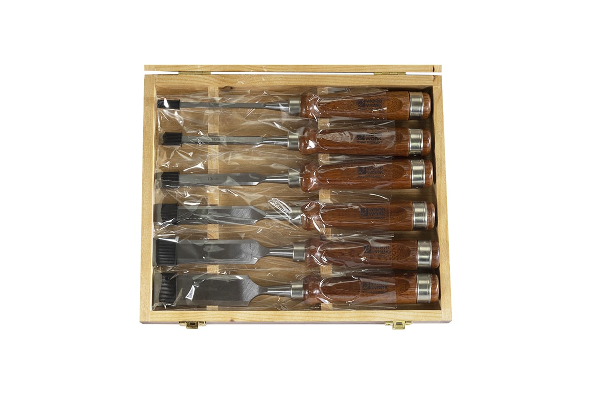 Набор стамесок PTS-600 Woodwork 6пр. (6,10,13,19,25,32мм)