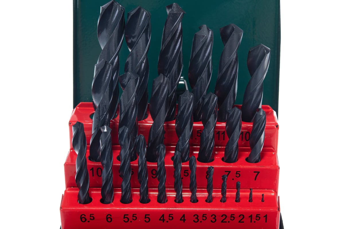 Набор сверл 25шт мет. Metabo 627152000  HSS-R (1-13мм)