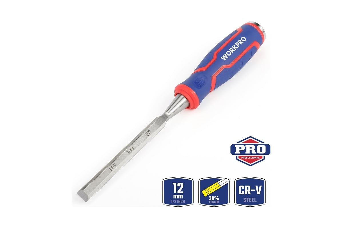 Стамеска-долото Workpro 12мм CR-V WP243006
